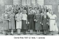 Osmá třída 1937 (2. řada, 1. zprava)