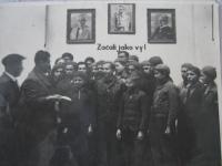 Odborné učiliště Sigma Lutín, 1934, pan Ondrýsek je třetí zprava