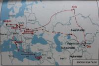 mapa putování Noriho Harela v letech - 1939-1948