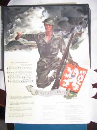 Motivační plakát československých vojáků za druhé světové války