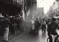 1. máj 1968 v Praze, kde došlo ke konfliktu mezi skauty a členy Lidových milicí