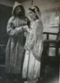 as Esther in a Purim play