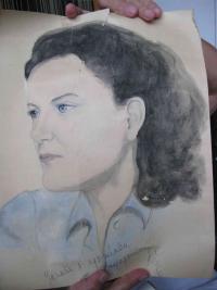 Portrét paní Bočánkové, nakreslený přítelkyní z kriminálu