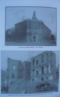 Budova české reálky v Hodoníně ve 20.letech