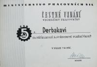 Čestné uznání Ministerstva pracovních sil