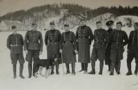 Staff inspection on border - probably 1938 - O.D. on left
