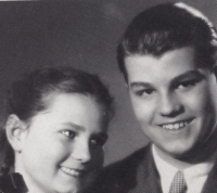 With sister Marta as 15 years old