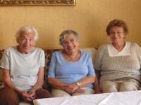 Eva Roubičkova, Margit Nováková, Ilsa Maier, tři Židovky, které prošli Terezínem roz. Mändel v roce 2009