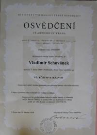 Osvědčení válečného veterána