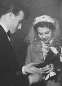rok 1956 - svatba s Josefem Křížkem