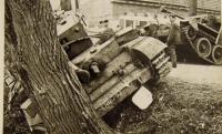 Nehoda při výcviku s tankem Cromwell ve vojenské akademii v roce 1946