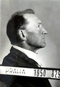 Father Václav Touš - photo from the file of secret police