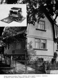 Jaroslav Tůma's birthplace in Zábřeh, a place of an illegal printing works