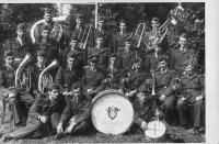 Vojenská posádková hudba v PTP v Rajhradu-červenec 1952
