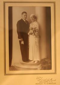 Wedding photo of her parents