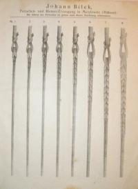 Offering sheet of whips manufactured by Kovařovicová's grandfather