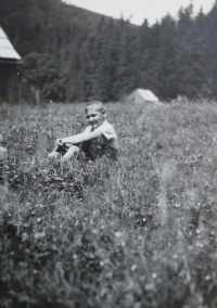 František Lederer in the meadow