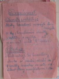 poznámky, které si pamětník psal v Terezíně na toaletní papír (3)