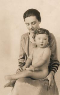 Pavel Brázda with mother
