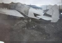 Výcvikové letadlo (nejspíš La-5FN) používané při výcviku letců v Telavi v Gruzii