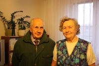 Josef Švarc a Marie Králová - předseda a členka místního sdružení ČSOL v Lanškrouně