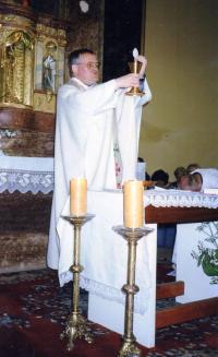 During the mass in 1994