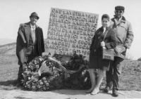 Památník padlého partyzána na Ztracenci u Javorníku (rodina manželky pamětníka Marie Kantorové)