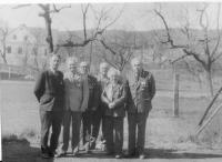 Svaz bojovníků za svobodu v Libině-z leva Pořízek, Šteiner, Zbyněk Pišťák, Švec, Holomek, Vilém Kantor