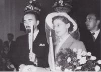 Svatba v chrámu Cirila a Metoděje-1958
