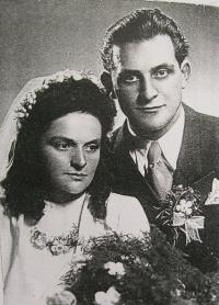 wedding photo of Otmar and Olga - September 1947