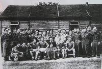 The troop after a match of football in Scotland Galashils