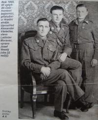 Zleva: Ladislav Moravec, Alexander Všetečka, Josef Veselý