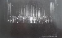 Academy of czechoslovak army in Chester, singing army choir, conductor Óbruža, 25.7.1940 