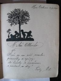 Tatínkův vpisek v památníku