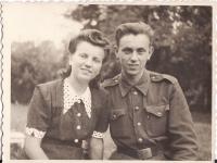 Antonín Vaník and his sister Antonie in Ostrava in 1945 