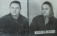 Vězeňská fotografie paní Moravečkové