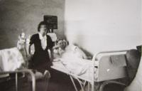Her father undergoing treatment after injury in the wehrmacht
