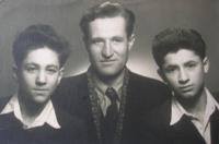 Mr Michopoulos with his father and cousin