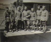 Father of Václav Hajny is the second from right side