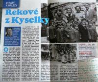 A photograph of an article from the magazine Chvilka. The author is Jaroslav Feyereisl, who also taught Konstantinos Michailidis.