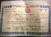 Školní vysvědčení Kostase Michailidise, které obdržel  ve škole v Bulkesu.