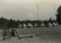 Camp of the 2nd Scout troop from Frýdek - 1969 (Hrčava-Poljana)