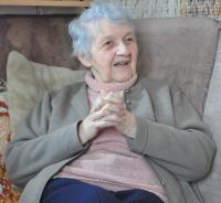 paní Ulrychová během natáčení v roce 2011