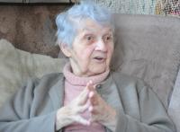 paní Ulrychová během natáčení v roce 2011