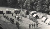 Ulrychová-skautský tábor v Lukavici v roce 1969