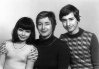 Rodina Stránských v roce 1974