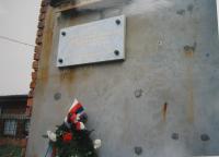Commemorative plaque of political prisoners in the Tower of Death in Jáchymov 