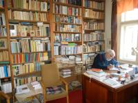 Jaroslav Med in his library