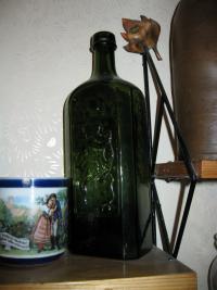 From the medieval cellars in Pilsen - a glass bottle