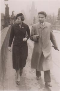 Věra Šestáková with her husband
